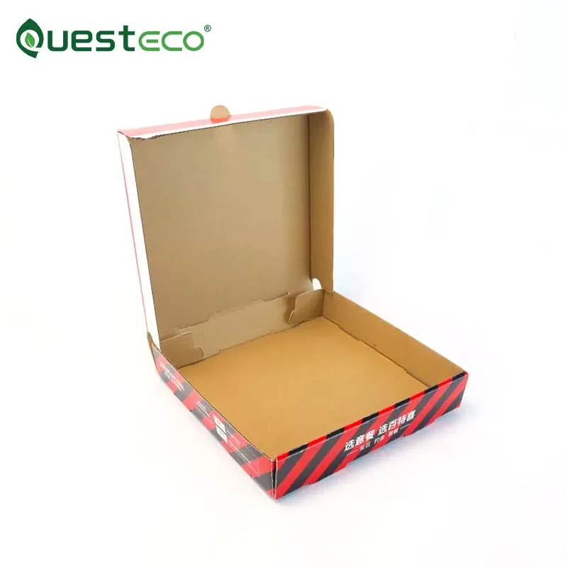 Caixa de pizza de papel Kraft de 14 polegadas