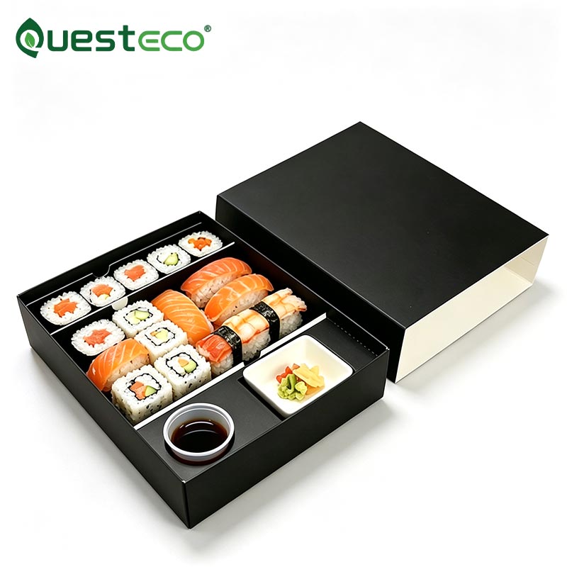 Caixa de sushi com gaveta deslizante