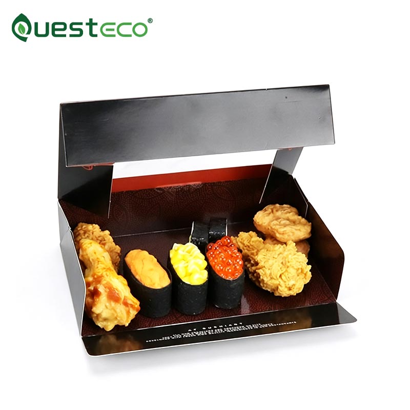 Recipiente de papel para sushi de janela